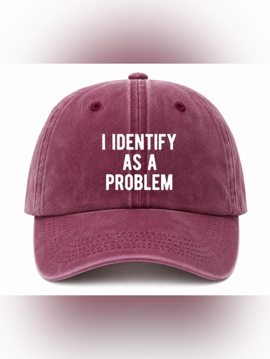Accessories - I Identify As a Problem Vintage Washed Adjustable Dad Hat